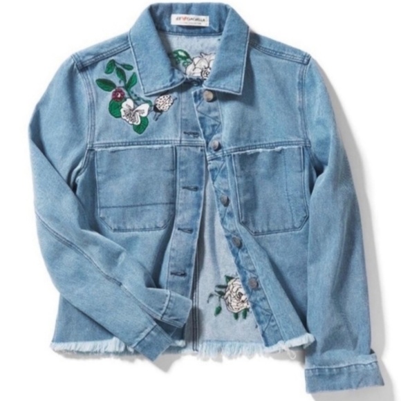 H&M Jackets & Blazers - H&M x Coachella Embroidered Denim Jacket Floral